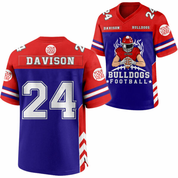 Custom American Football Team Football Jersey Gift For Football Lovers - Personalized Gift For Football Player - Image 4