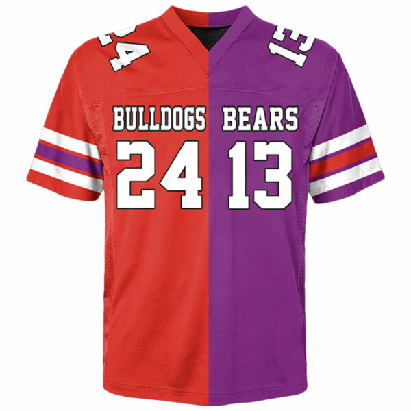 Custom Any Two Football Team, Personalized Team Name And Number Football Jersey, V-neck Short Sleeve Jersey Shirt, Football Jerseys - Image 7