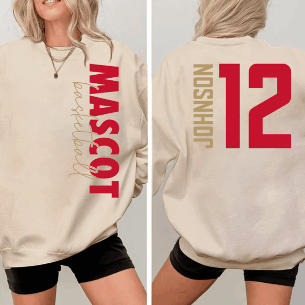 Custom Basketball Shirt, Personalized Basketball Mom Shirt, Game Day Basketball Hoodie, Basketball Dad Sweatshirt - Image 2