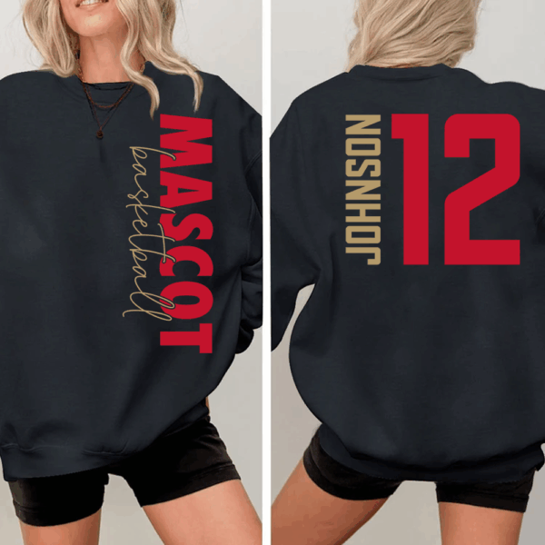 Custom Basketball Shirt, Personalized Basketball Mom Shirt, Game Day Basketball Hoodie, Basketball Dad Sweatshirt - Image 6