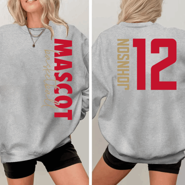 Custom Basketball Shirt, Personalized Basketball Mom Shirt, Game Day Basketball Hoodie, Basketball Dad Sweatshirt - Image 3