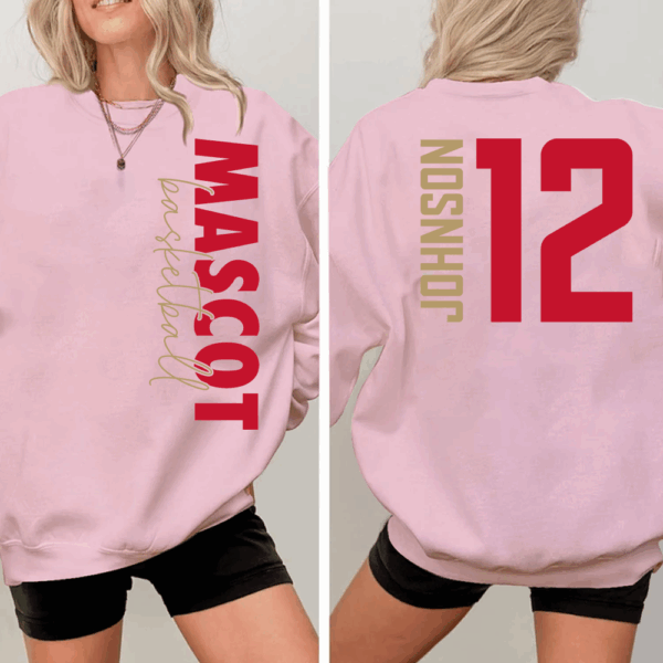 Custom Basketball Shirt, Personalized Basketball Mom Shirt, Game Day Basketball Hoodie, Basketball Dad Sweatshirt - Image 4