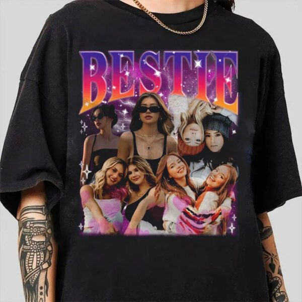 Custom Bestie Bootleg Shirt 90s Vintage Bootleg Custom Face Personalized T Shirt - Custom Photo Bestie, Best Friend Birthday Bootleg Funny BFF 90s Vintage - Image 2