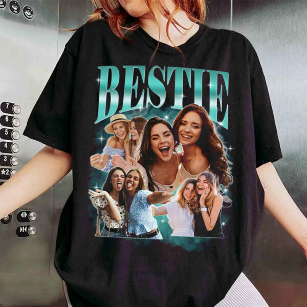 Custom Bestie Bootleg Shirt 90s Vintage Bootleg Custom Face Personalized T Shirt - Custom Photo Bestie, Best Friend Birthday Bootleg Funny BFF 90s Vintage - Image 5