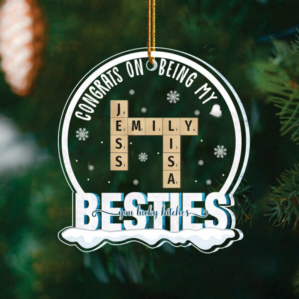 Custom Besties Crossword Puzzle Ornament Vr2 - Image 5