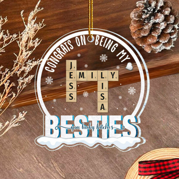 Custom Besties Crossword Puzzle Ornament Vr2 - Image 4