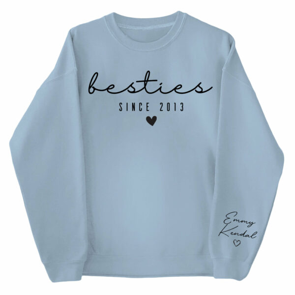 Custom Besties Sweatshirt Custom Gift for Sister Women Best Friend - Image 11