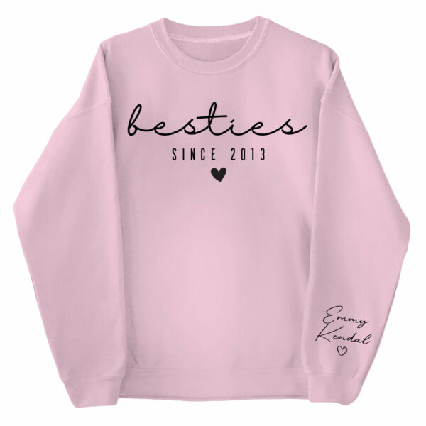 Custom Besties Sweatshirt Custom Gift for Sister Women Best Friend - Image 12