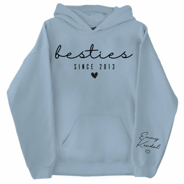 Custom Besties Sweatshirt Custom Gift for Sister Women Best Friend - Image 4