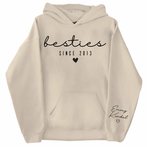 Custom Besties Sweatshirt Custom Gift for Sister Women Best Friend - Image 2