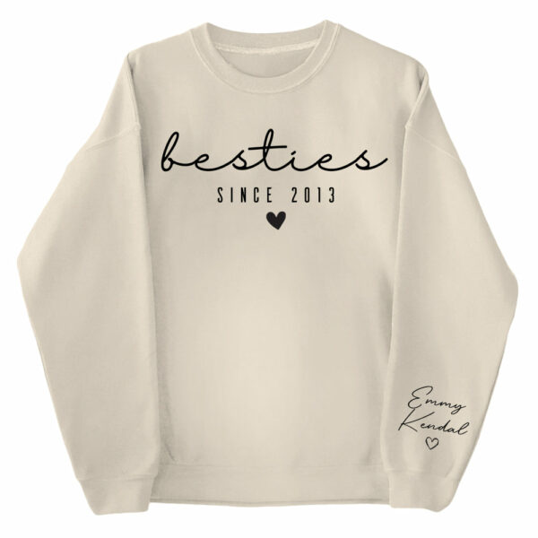 Custom Besties Sweatshirt Custom Gift for Sister Women Best Friend - Image 8