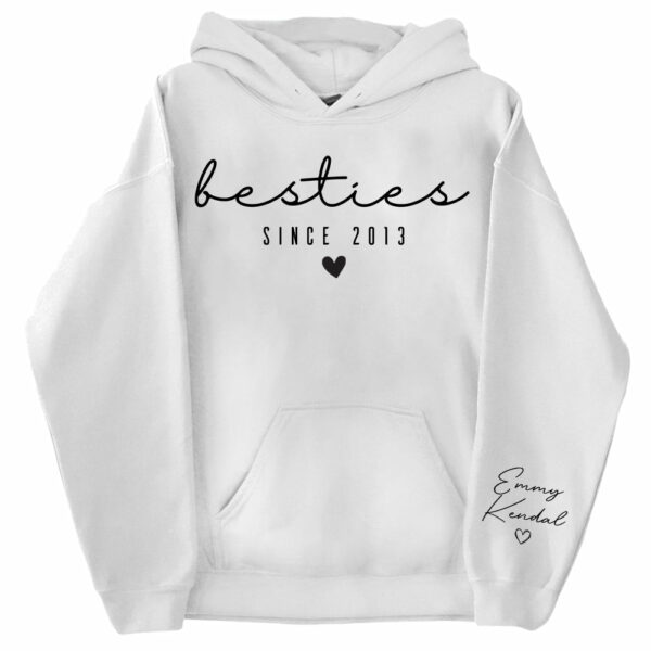 Custom Besties Sweatshirt Custom Gift for Sister Women Best Friend - Image 3