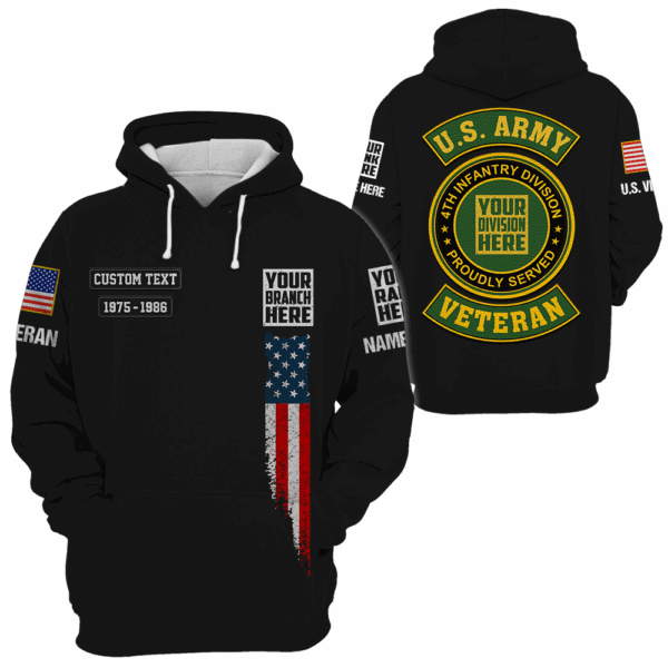 Custom Bomber Jackets US Military Veteran Custom Branch Logo Division Personalized Gift For Veteran K1702 - Image 2