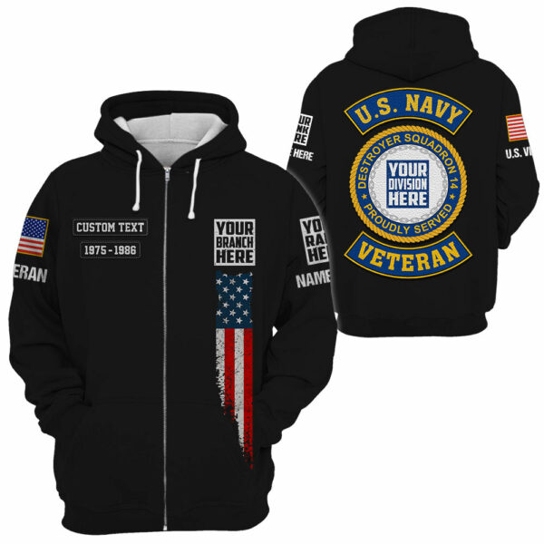 Custom Bomber Jackets US Military Veteran Custom Branch Logo Division Personalized Gift For Veteran K1702 - Image 3