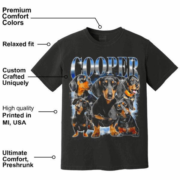 Custom Bootleg Rap Tee, Custom Dog Bootleg Shirt, Custom Dog Shirt, Personalized Dog Bootleg Shirt, Custom Dog's Version, Dog Shirt - Image 2