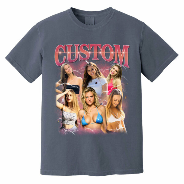 Custom Bootleg Rap Tee, Vintage Custom Funny Rap Shirt, Custom Photo Vintage T Shirts, Insert Your Design, Custom Girlfriend Shirt - Image 10