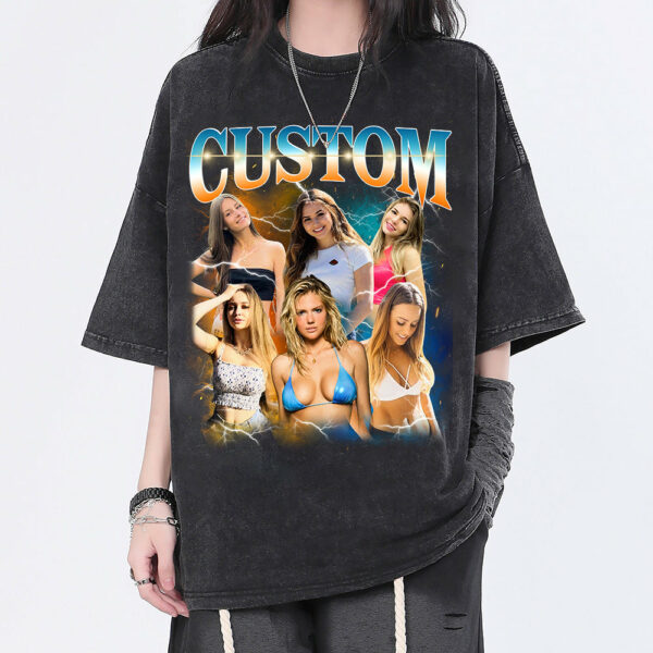 Custom Bootleg Rap Tee, Vintage Custom Funny Rap Shirt, Custom Photo Vintage T Shirts, Insert Your Design, Custom Girlfriend Shirt - Image 3