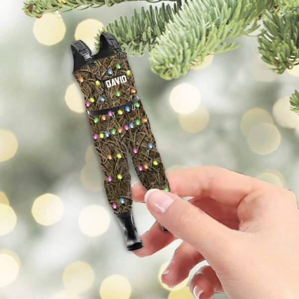 Custom Chest Waders Hunting & Fishing Waders with Boots Ornament - Personalized Acrylic Ornament - Image 5
