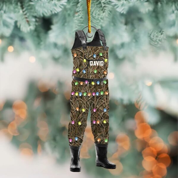 Custom Chest Waders Hunting & Fishing Waders with Boots Ornament - Personalized Acrylic Ornament