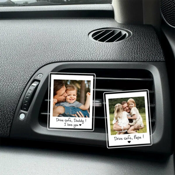 Custom Dad Photo Car Visor Clip, Fathers Day Gift For Dad, Drive Safe Daddy, Husband Gift Drive Safe Sun Visor Clip, Dad Car Accessories - Image 6
