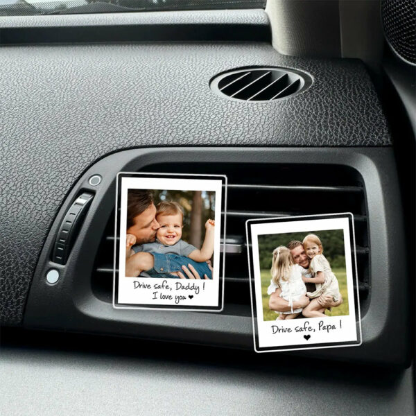 Custom Dad Photo Car Visor Clip, Fathers Day Gift For Dad, Drive Safe Daddy, Husband Gift Drive Safe Sun Visor Clip, Dad Car Accessories - Image 4