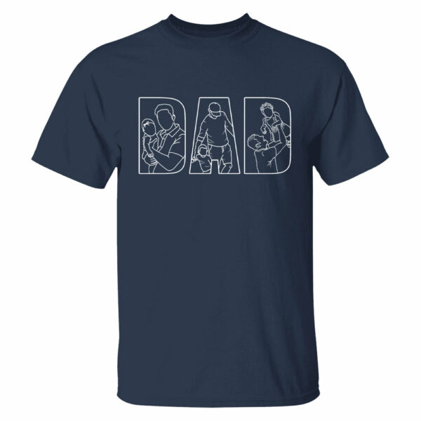 Custom Dad Shirt Portrait From Photo, Personalized Dad Photo Outline Shirt, Custom Photo Shirt For Dad, Father's Day Shirts, Papa Shirt - Image 13