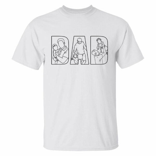 Custom Dad Shirt Portrait From Photo, Personalized Dad Photo Outline Shirt, Custom Photo Shirt For Dad, Father's Day Shirts, Papa Shirt - Image 15