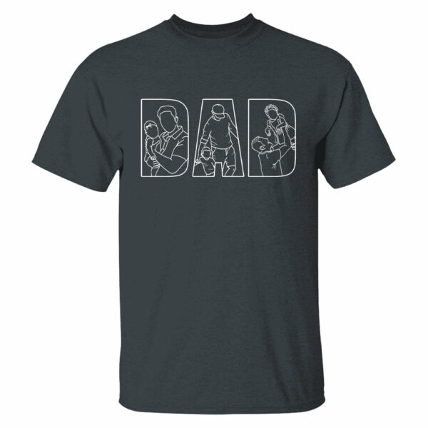 Custom Dad Shirt Portrait From Photo, Personalized Dad Photo Outline Shirt, Custom Photo Shirt For Dad, Father's Day Shirts, Papa Shirt - Image 6