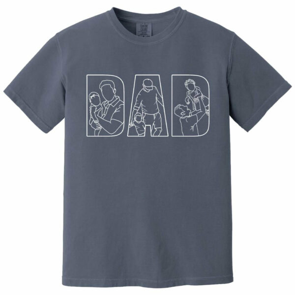 Custom Dad Shirt Portrait From Photo, Personalized Dad Photo Outline Shirt, Custom Photo Shirt For Dad, Father's Day Shirts, Papa Shirt - Image 11