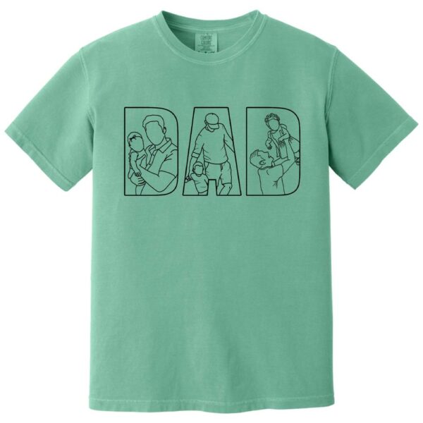 Custom Dad Shirt Portrait From Photo, Personalized Dad Photo Outline Shirt, Custom Photo Shirt For Dad, Father's Day Shirts, Papa Shirt - Image 10