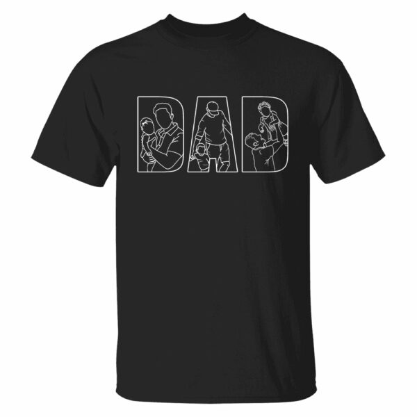 Custom Dad Shirt Portrait From Photo, Personalized Dad Photo Outline Shirt, Custom Photo Shirt For Dad, Father's Day Shirts, Papa Shirt - Image 5