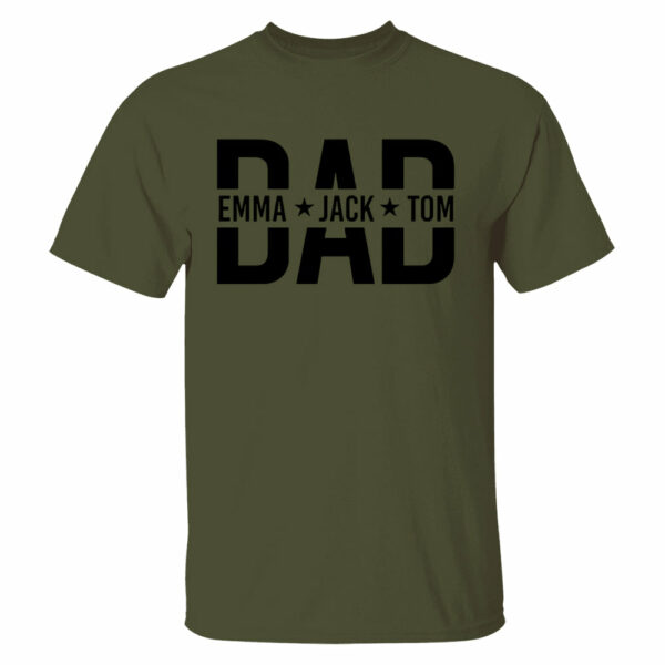 Custom Dad Shirt With Kids Names, Dad T-Shirt, Personalized Dad Shirt, Father's Day Shirt, New Dad Shirt, Daddy Shirt, Birthday Gift Dad Tee - Image 4