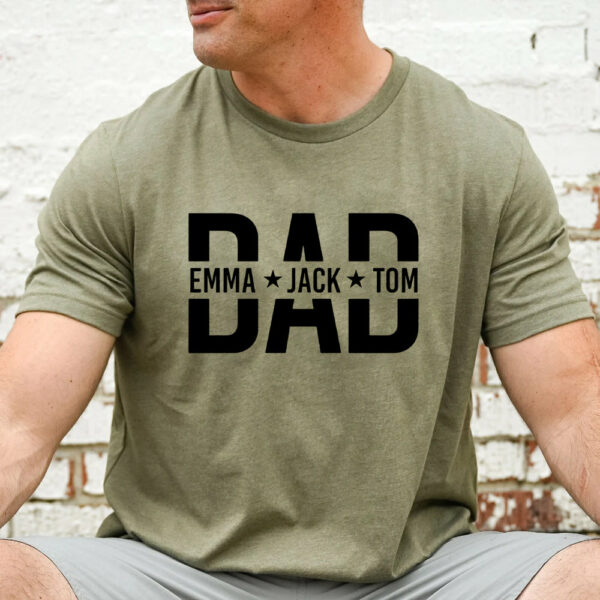 Custom Dad Shirt With Kids Names, Dad T-Shirt, Personalized Dad Shirt, Father's Day Shirt, New Dad Shirt, Daddy Shirt, Birthday Gift Dad Tee