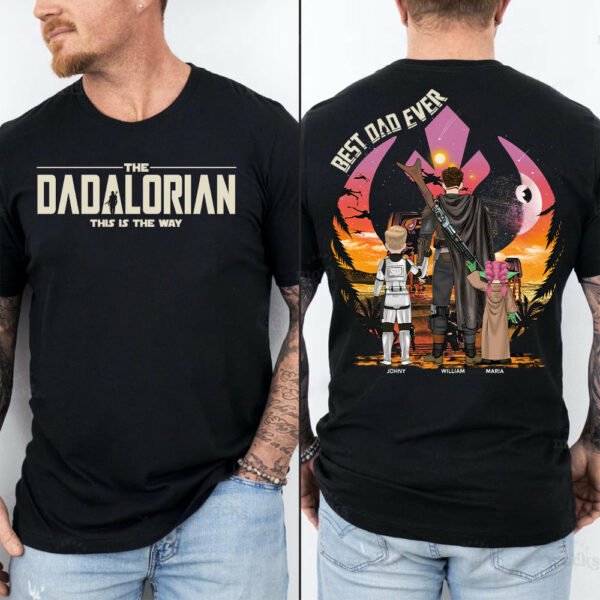 Custom Dadalorian Shirt, Best Dad Ever, Personalized Shirt - Image 5