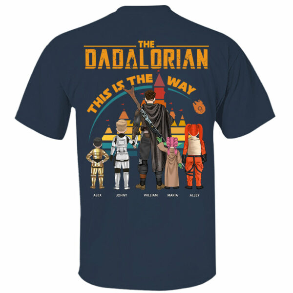 Custom Dadalorian This Is The Way View Shirt Shirt - Tatooine Sunset Shirt Gift For Dad - Image 2