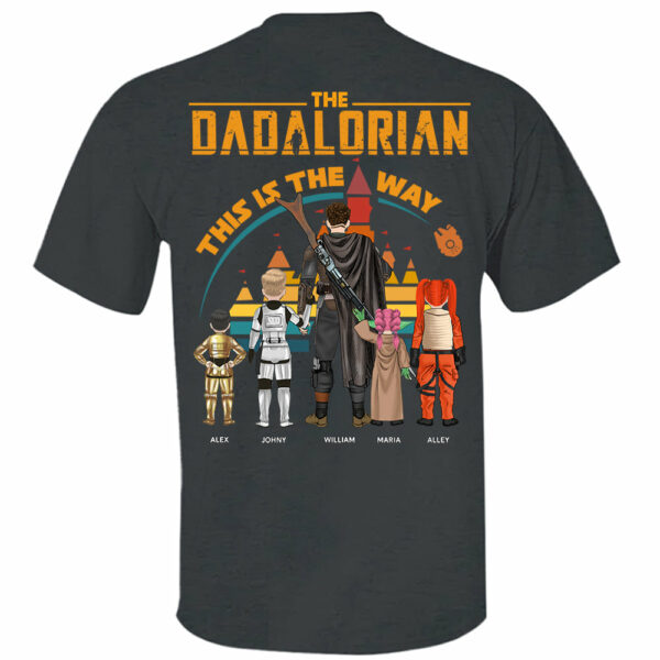 Custom Dadalorian This Is The Way View Shirt Shirt - Tatooine Sunset Shirt Gift For Dad - Image 3
