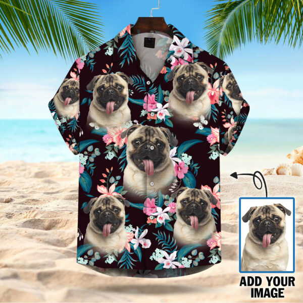 Custom Dog Cat Face Leaves & Flowers Custom Hawaiian Shirt With Multiple Faces - Image 4