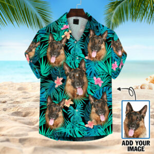 Custom Dog Cat Face Leaves & Flowers Custom Hawaiian Shirt With Multiple Faces