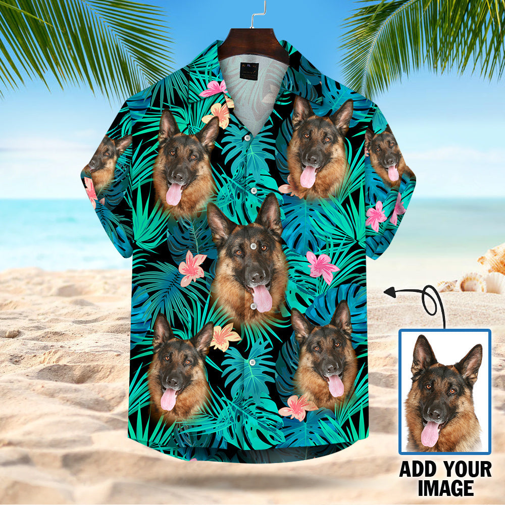 Custom Dog Cat Face Leaves & Flowers Custom Hawaiian Shirt With Multiple Faces