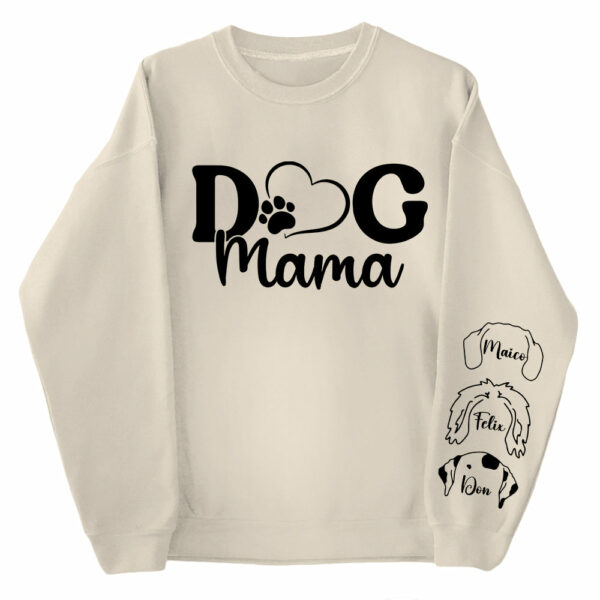 Custom Dog Mama Sweatshirt, Dog Lover Gift, Dog Sweatshirt, Custom Gift, Dog Mom Gift, Personalized Gifts, Dog Mom Hoodie - Image 3