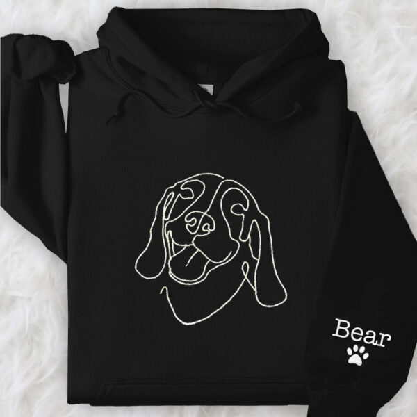 Custom Dog Shirt, Pet Outline Embroidered Sweatshirt, Dog Mom Line Art Sweatshirt, Custom Dog Sweatshirt, Personalized Dog Gift - Image 12