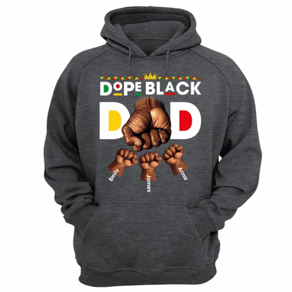 Custom Dope Black Dad Shirt, Dad Fist Bump Shirt, Father's Day Shirt - Image 12