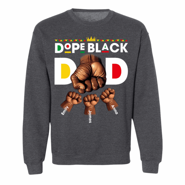 Custom Dope Black Dad Shirt, Dad Fist Bump Shirt, Father's Day Shirt - Image 7