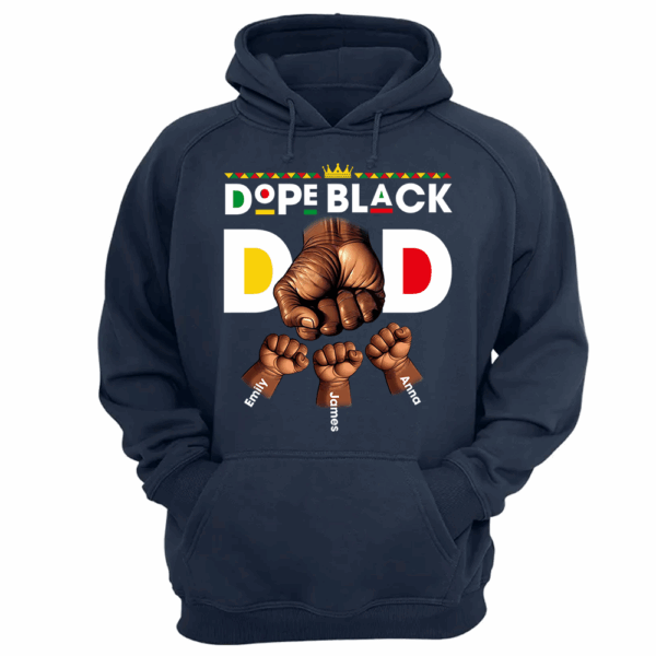 Custom Dope Black Dad Shirt, Dad Fist Bump Shirt, Father's Day Shirt - Image 13