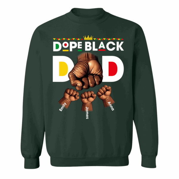 Custom Dope Black Dad Shirt, Dad Fist Bump Shirt, Father's Day Shirt - Image 9