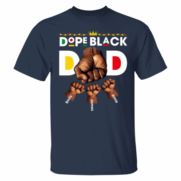 Custom Dope Black Dad Shirt, Dad Fist Bump Shirt, Father's Day Shirt - Image 4