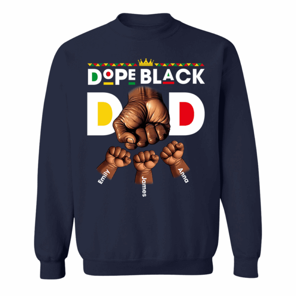 Custom Dope Black Dad Shirt, Dad Fist Bump Shirt, Father's Day Shirt - Image 8