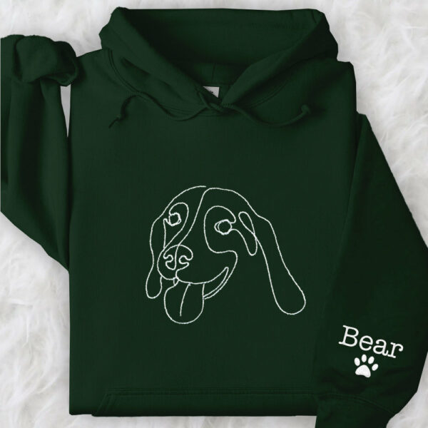 Custom Embroidered Dog Hoodie,Personalised one-line Pet Sweatshirt,Dog Mom Sweater,Unisex Embroidered Hoodie,Custom Gifts For Dog Lovers - Image 11