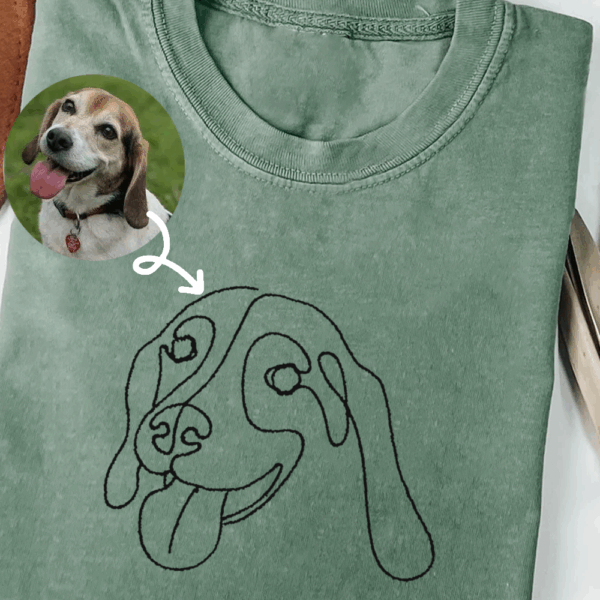 Custom Embroidered Dog Hoodie,Personalised one-line Pet Sweatshirt,Dog Mom Sweater,Unisex Embroidered Hoodie,Custom Gifts For Dog Lovers - Image 3