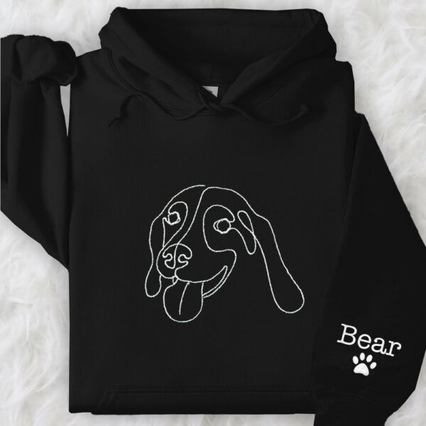 Custom Embroidered Dog Hoodie,Personalised one-line Pet Sweatshirt,Dog Mom Sweater,Unisex Embroidered Hoodie,Custom Gifts For Dog Lovers - Image 12